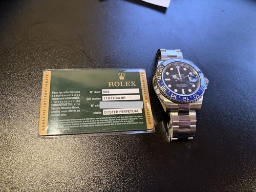 Rolex GMT-Master II 116710BLNR Batman with Card 2015