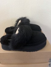 UGG Women's Disquette Chalet Black Slippers Sz 7