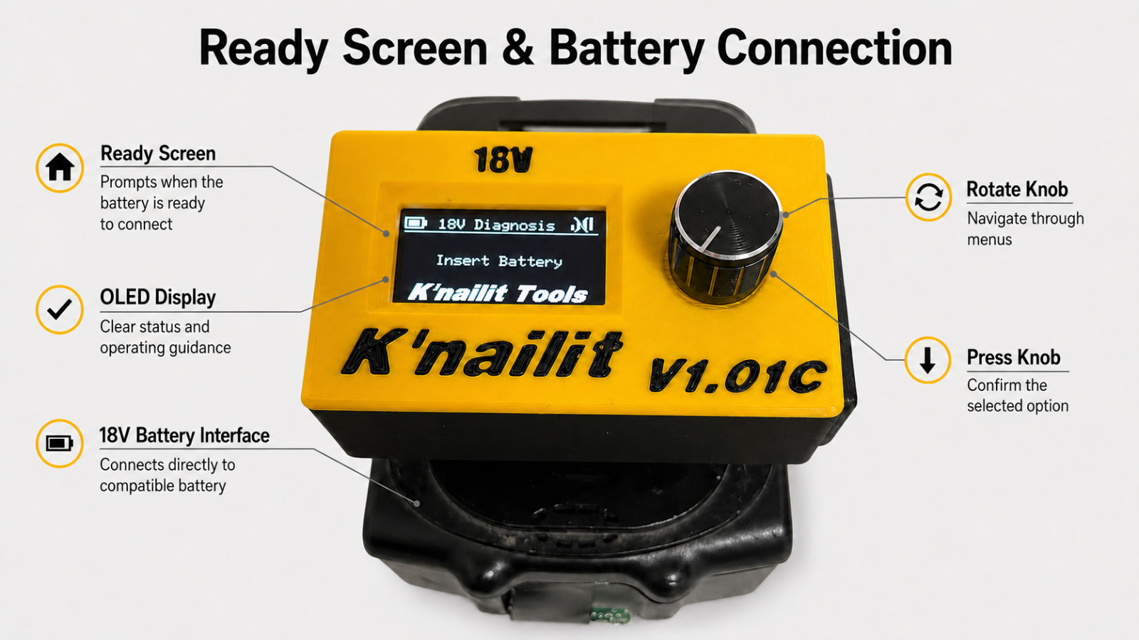DT18V 마키타 18V 배터리 진단 및 잠금 해제 수리 도구 OLED USB-C OBI 와이파이 2