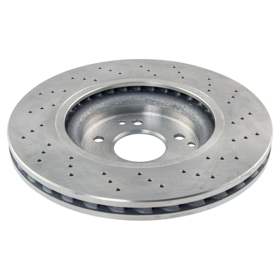 Par de rotor de freno delantero lado conductor y pasajero para Mercedes C CLK SLK Foto 3 de 3