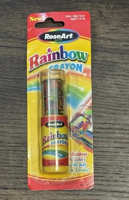 RoseArt Rainbow Crayon Vintage 2003 Rainbow Of Colors With Just One Stroke NOS