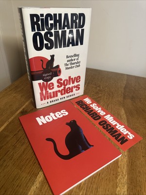 We Solve Murders by Richard Osman SIGNED 2024 UK 1st/1st HB + Bookmark/Notebook