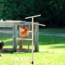 Chicken Perch Toy for Coop, Roosting Bar Standing Poultry Chicken Coop