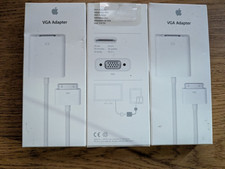 3 Apple VGA Adapter for iPad, iPhone and iPod Touch 30-pin to VGA Model A1368