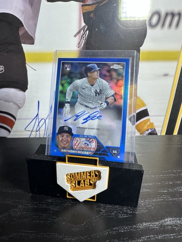 Anthony Volpe 2023 Topps Chrome Update Auto True Blue Refractor RC /150 YANKEES