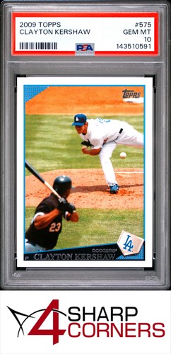 2009 TOPPS #575 CLAYTON KERSHAW DODGERS PSA 10