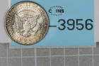 1964 RAINBOW COLOR TONED SILVER BU 50C KENNEDY HALF DOLLAR TYPE COIN RAW-3956