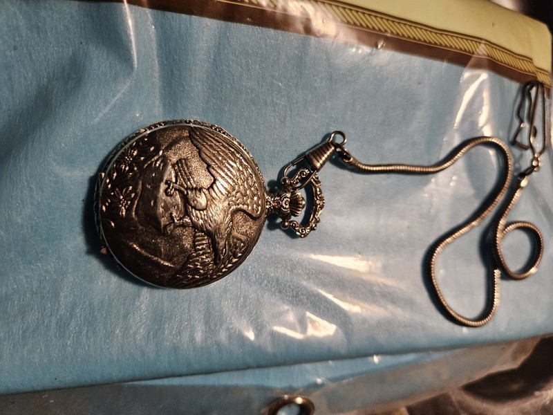 Swiss Made, eagle Themed, Vintage Churchhil Antimagnetic Pocket Watch.