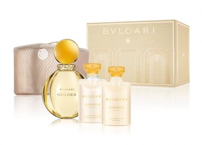 Goldea by Bvlgari 4PC Set 3.0 oz EDP + 2.5 B/L + 2.5 S/G + Beauty
