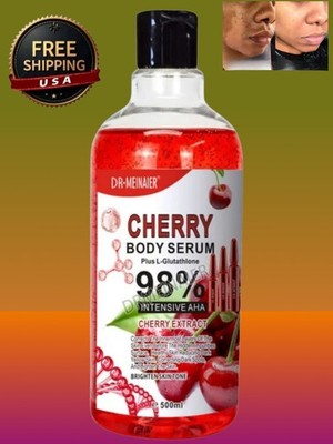 AHA Skin Whitening Serum Cherry Face & Body Essence, 500ml [USA Stock  ]