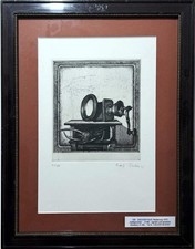 Rolf ESCHER, Radierung 1975  "Kaffeemühle"