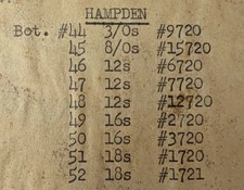 Hampden Balance Staffs Justrite Pocket Watch Parts – Choose Your Model NOS