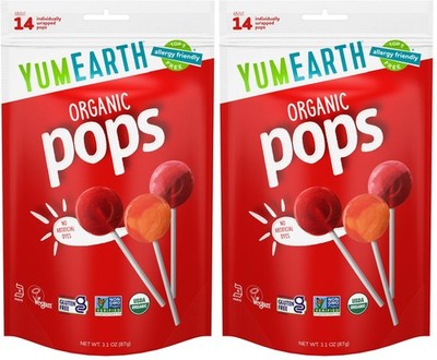 YumEarth Organic Pops Variety Pack, 14 Fruit 14 Count (Pack of 2), Assorted