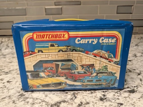 Vintage Matchbox Carry Case 1978 Original Blue Trays holds 24 Models ( No Cars)