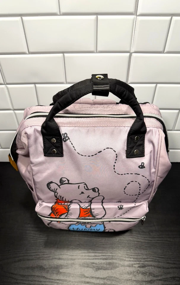 Disney Винни-Пух подгузник сумка рюкзак мультфильм сумка большой отсек сумка с короткими ручками - Изображение 3 из 4