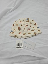 NWT Ralph Lauren 100 Cotton Bear Beanie Unisex New Born / 9M Baby Hat OS Cream