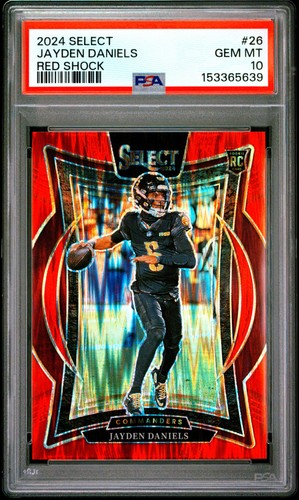 2024 Panini Select #26 Jayden Daniels Red Shock PSA 10