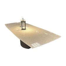 Draenert Esstisch Adler 1224 Platte Granit Polar Poliert Grau Sockel 