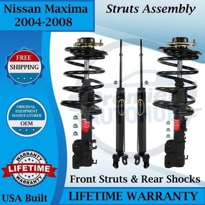 Monroe OEM Front Struts & Rear Shocks For 2004-2008 Nissan Maxima 9yr Warranty