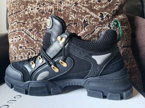 GUCCI Flashtrek serie pelle nera da uomo taglia 9,5 - 10 US $1.500 - Foto 3 di 20