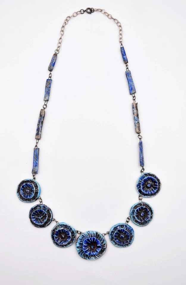 Collier vintage céramique du XXème siècle années 50 60 auteur à identifier - Photo 4/4