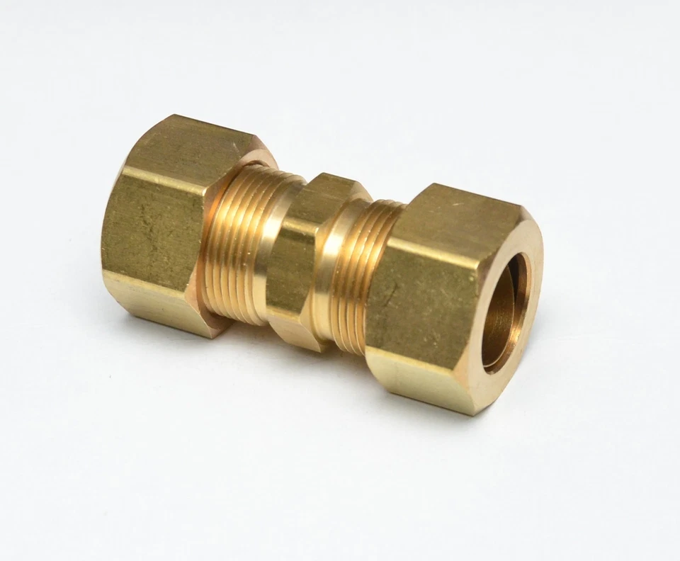 3/4 OD Compression Copper Tube Union Straight Joiner Fitting Air Gas Water - Image 3 of 4