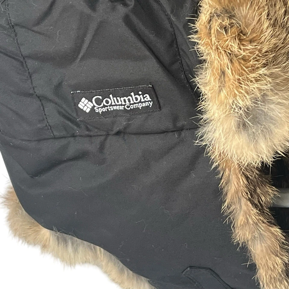 Sombrero de trampero Columbia negro recortado de piel unisex (S) invierno/nieve Foto 3 de 4