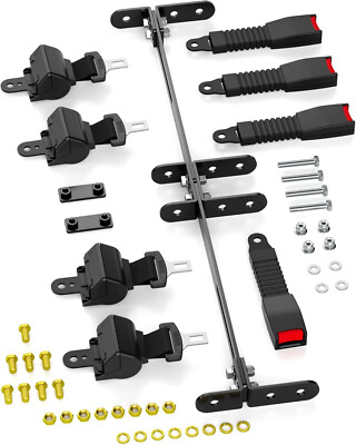 #ad 4pcs Retractable Golf Cart Seat Belts and Bracket Kit for EZGO Yamaha Club Car $74.99