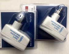 LOT OF 2 Ceptics 3 Outlet Travel Adapter Plug Type C for Most of Europe, Turkey