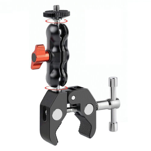 Double Ball Head Super Clamp Mount Arm for Video Light DSLR Camera Monitor New - Picture 3 of 7
