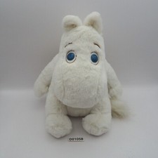 D0105B Moomin White White Sekiguchi Plush 8" Stuffed Toy Doll Japan