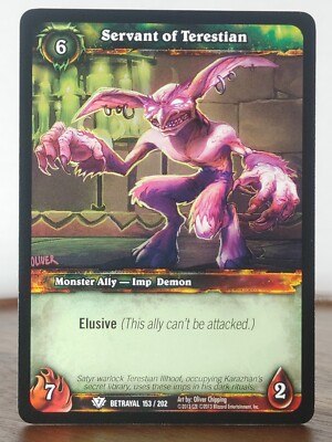 Servant of Terestian - Betrayal of the Guardian - singles - 153/202 - WoW TCG