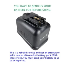 Rebuild service for Conmed Linvatec Hall L3000LG battery Rebuild