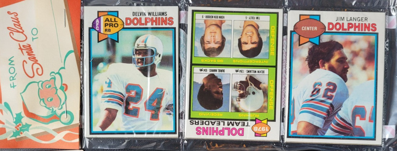 1979 Topps Holiday Football Card Rack Pack Jim Langer HOF (700-OX)