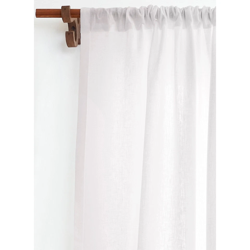 Solino Home Linen Curtain Single Panel Drapes with Rod Pocket for Living Room - Image 3 of 4