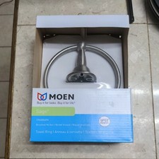 Moen Sage Brushed Nickel Towel Ring DN6886BN Brand New In Box w/ Spot Resist USA