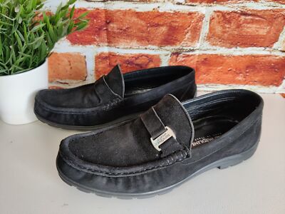 HERREN CARLO PAZOLINI UK 7 EU 40 SCHWARZ KALBSVELOURSLEDER SLIPPER SMART ARBEIT HALBSCHUH SCHUHE