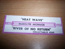 1 Marilyn Monroe Heat Wave / River Of No Return Jukebox Title Strip