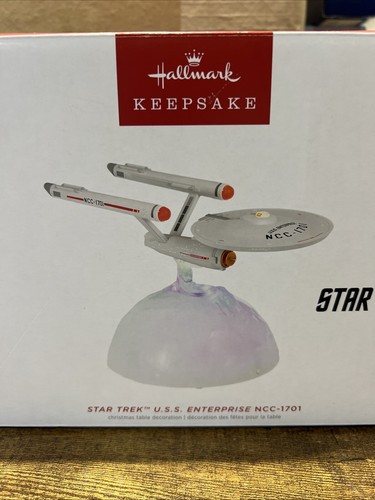 U.S.S Enterprise NCC-1701 Star Trek Mesa Sello de Navidad Exhibición Nuevo en Caja. - Imagen 3 de 24