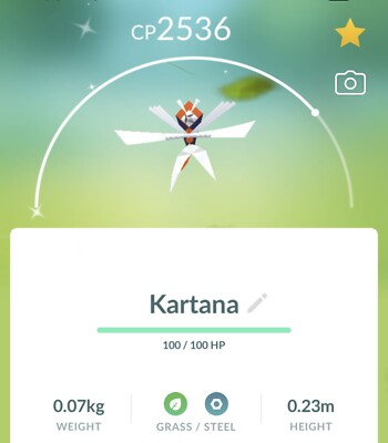New Ultra Beast Shiny Kartana Pokémon Go