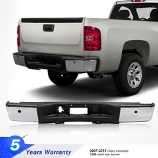 Complete- New Chrome Rear Bumper For 07-13 Chevy Silverado Gmc Sierra 1500 Truck