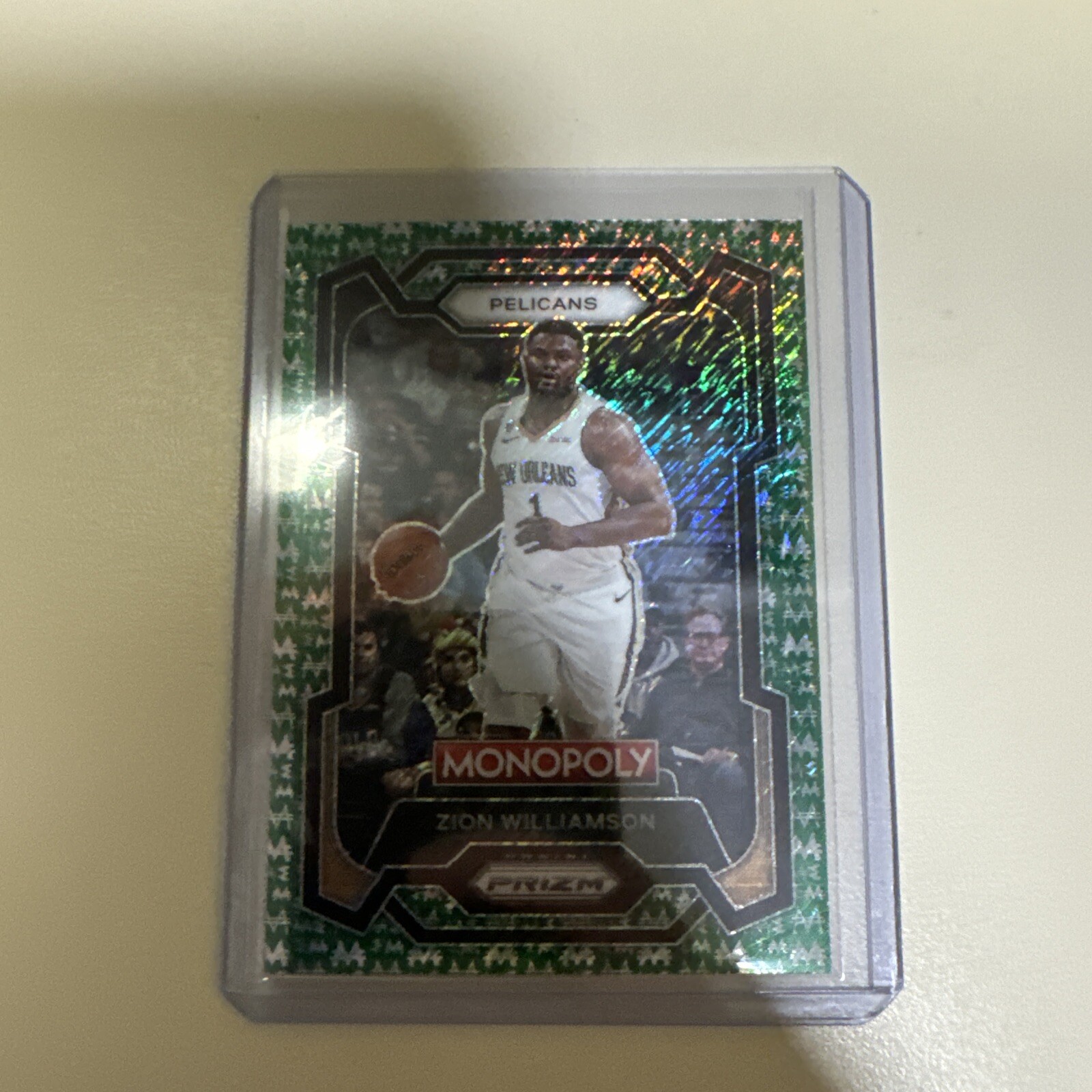 2023 Prizm Monopoly ZION WILLIAMSON  #55 Green Shimmer /20 Pelicans