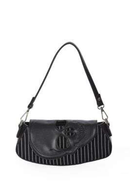 Banned Tasche Black Core Pinstripe Umhängetasche Handtasche Schultertasche