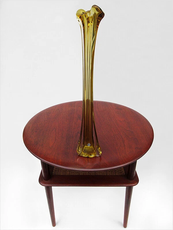 Jarrón de vidrio de arte moderno de mediados de siglo pieza central alta de verano Murano Italia años 50 Foto 2 de 4