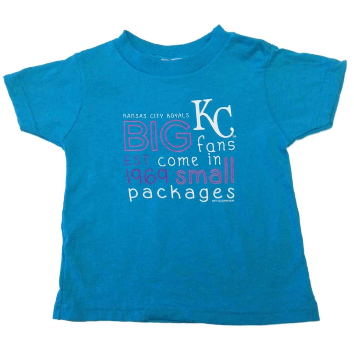 Kansas City Royals SAAG TODDLER Girls Turquoise Big Fan Cotton T