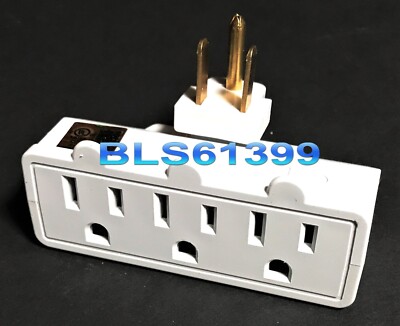 Electric Outlet 3-Way Swivel Tap Power Splitter AC Wall Plug Electrical Adapter