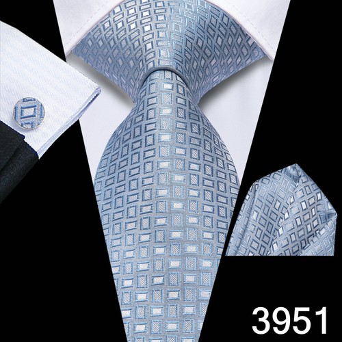 Herren Krawatte Klassisch Hochzeit Krawatte und Einstecktuch Manschettenknöpfe Set Paisley - Bild 28 von 253