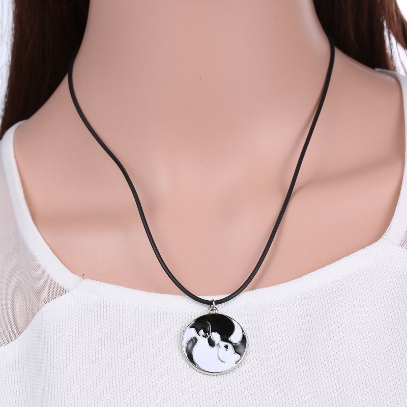 Stainless Steel Cat Hug Love Pendant Necklace - Women's Jewelry Gift, 18 Inch