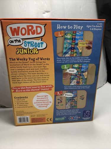 Word On The Street Junior Board Game #EI-2831 By Educational Insights New - Picture 2 of 12