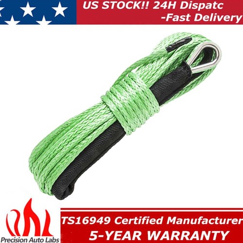 1/4" x 50' Synthetic Nylon Winch Rope Tow Strap Line Recovery Cable UTV